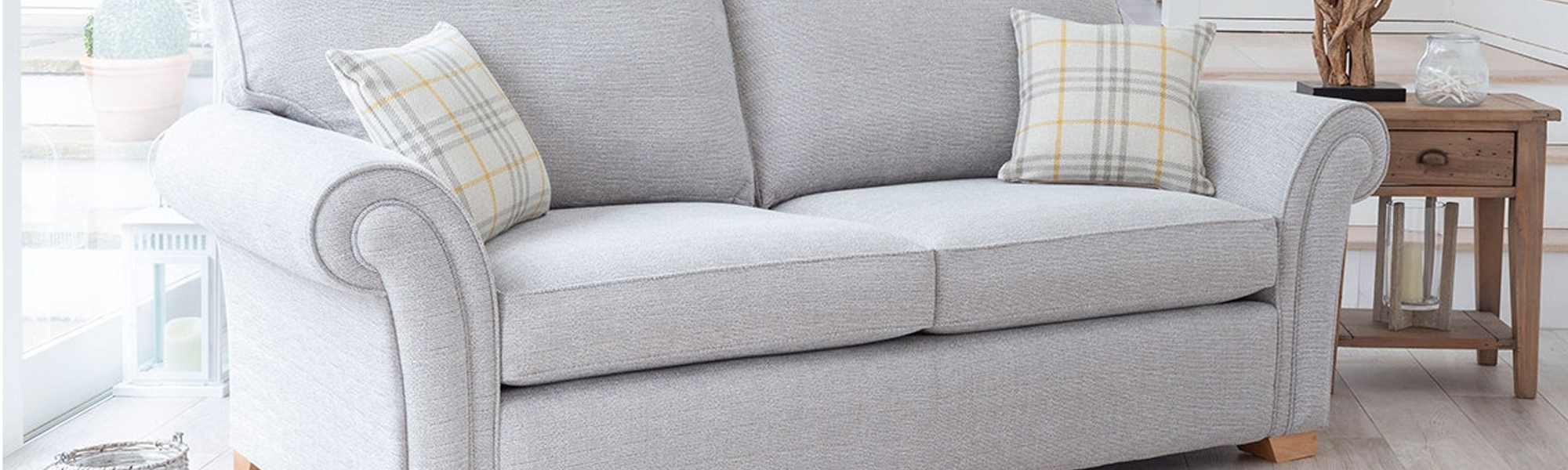 Compact 2 Fabric Seater Sofas